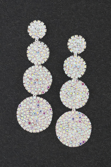 Bedazzled Disco Ball Drop Earrings 
