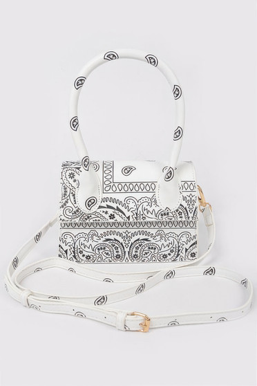 Bandana Single Handle Flap Crossbody Bag 