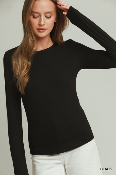 Umgee Crewneck Long Sleeve Top