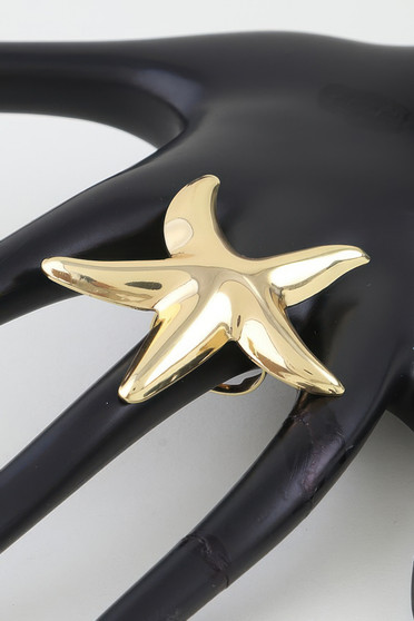 Polished Starfish Statement Ring