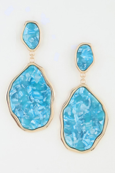 Abstract Crystal Stone Drop Earrings