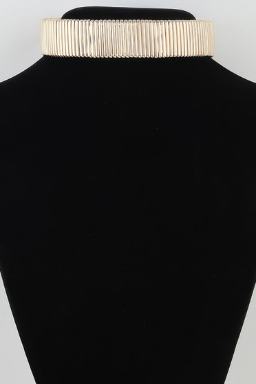 Classic Cubic Bar Chain Choker Necklace
