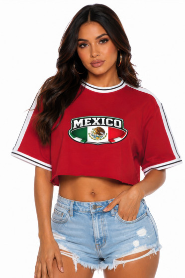 Short Sleeve Cotton Mexico Print Shirt​​​​​