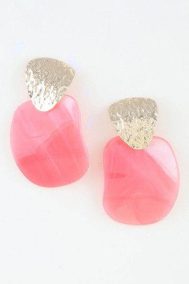 Modern Marble Stone Fashion Earrings