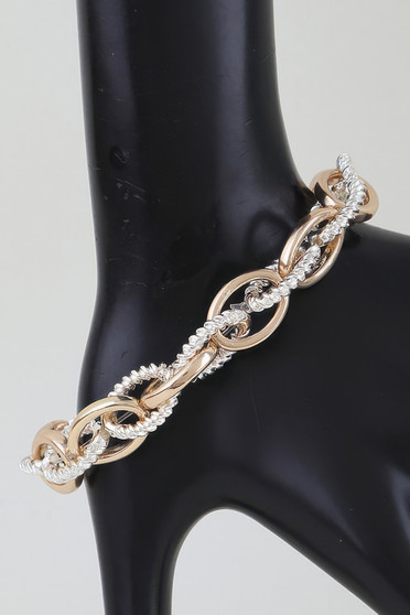 Multi Intertwined Twisted Chain Bracelet
