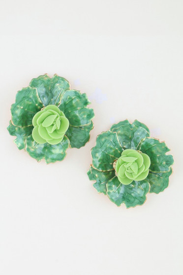Blooming Watercolor Flower Earrings