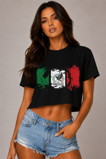 Short Sleeve Cotton Mexico Print Shirt 