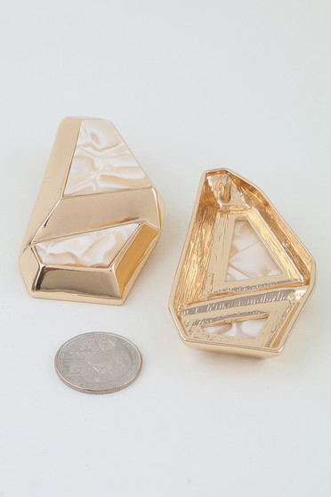Abstract Mirror Gemstone Earrings 