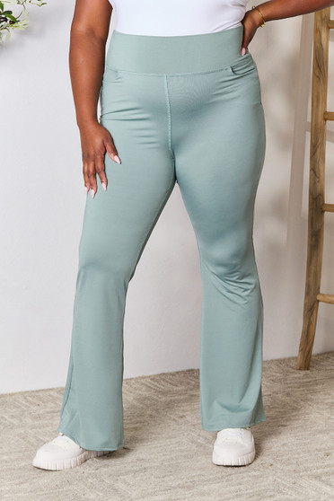 Heimish Full Size Wide Waistband Sports Pants Plus Size