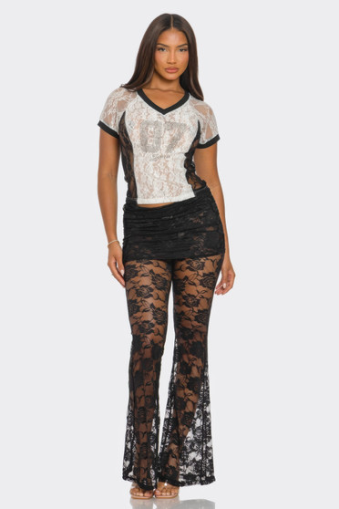 87 Lace Jersey Top 