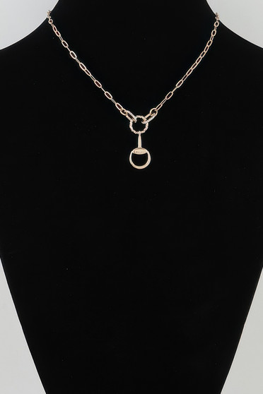Twisted Loop Equestrian Chain Necklace 
