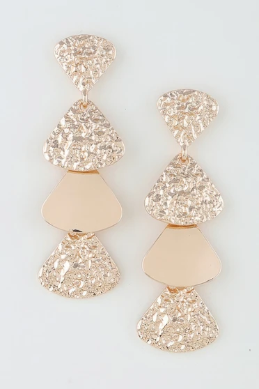 Hammered Scale Drop Earrings 