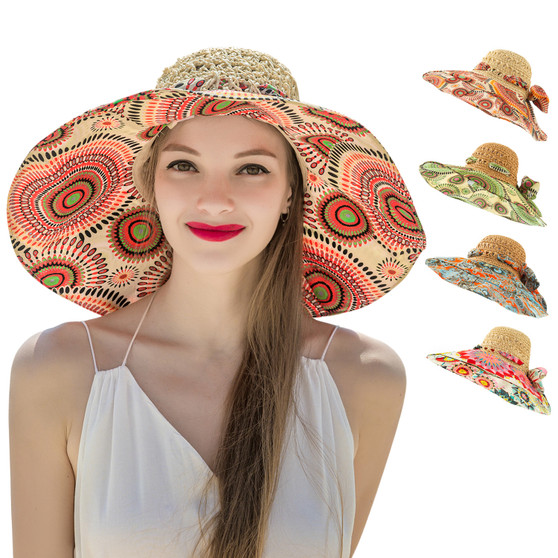 Bohemian Beach Sunshade Sunscreen Ladies Sun Hat Breathable Straw Hat Adult Fisherman Hat