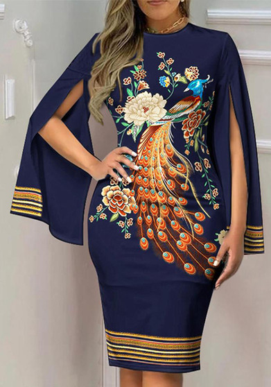 Women Printed Sleeve Dress