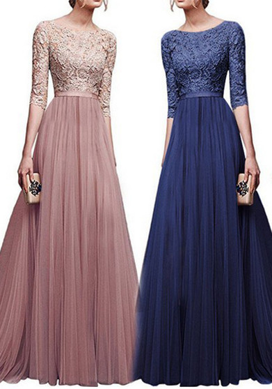 Women chiffon Maxi evening dress