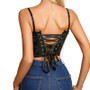 Camisole Lace Corset Buckle Jacquard Lace-Up Fashionable Vest