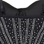 Fashion Women's Solid Color Sexy Beaded Mesh Strap Dress