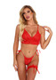 Women temptation lace sexy lingerie two-piece set