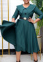 Spring Solid Color Chic Elegant And Fashionable A-Line Plus Size African Dress