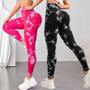 Quick-Drying Tie Dye Yoga Pants Seamless Stretch Tight Fitting Butt Lift Fitness Leggings