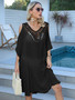 Women's Cover Up Sexy Hollow Low Back Lace-Up Beach Dress