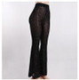 Women's Sexy Beaded See-Through Mesh Wide Leg Pants