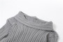 Women Off Shoulder Long Sleeve Loose Solid Knitting Sweater