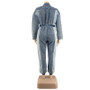 Plus Size Women Denim Wash Color Block Casual Jumpsuit