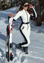 Women winter warm and waterproof ski suit two-piece set