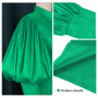 Spring Stand Collar Puff Long Sleeve High Waist Party Dress