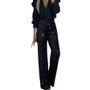 Spring Summer Party Sequined Casual Slim Fit Stretch Bell Bottom Pants