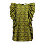 Printed Loose Plus Size Ruffle Edge Women's Dress