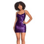 Women Sequin Backless Bodycon Hollow Strap Dress