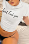 Fashion Letter Print Short Sleeve T-Shirt