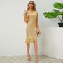 Women's Sequin Tassel Dress Sexy Party Long Gown