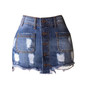 Spring Summer Women's Ripped Tight Fitting Bodycon Denim Skirt