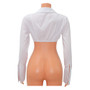 Spring Women's Sexy Long Sleeve White Shirt Women's Cropped Top