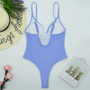 High Stretch Swimwear Women's Solid Color One-Piece Sexy Swimsuit