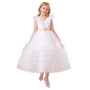 Girls Princess Cascading Ruffles Dress Medium And Large Children's Long Dress Children's Performance Clothing