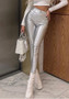 Women High Waist Pu Leather Pant