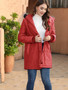 Plus Size Women Autumn and Winter Hooded Warm Padded Jacket