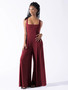 Spring Summer Loose Casual Women's Chic Sleeveless Slim Waist Jumpsuit