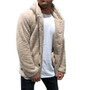 Autumn And Winter Men's Hooded Solid Color Fleece Sweater Fashionable Clothing