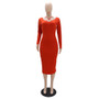 Autumn And Winter Long-Sleeved Chic Slim Sexy Halter Neck Knitting Bodycon Women's Dress