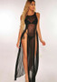 Erotic Night Lingerie Sexy Women's Sleeveless Slit Long Dress