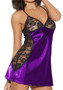 Erotic Lingerie Sexy Hollow Lace Straps Nightgown