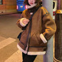 Fur lamb wool jacket women's winter suede jacket lamb velvet jacket