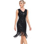 Sequined Beaded Tassels Nightclub Party Dress Fashion Formal Evening Dress