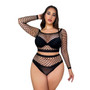 Women  Plus Size Two Piece Fishnet Sexy Lingerie