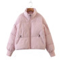 women's winter style fashion Stand Collar zipper pocket warm cotton-padded jacket